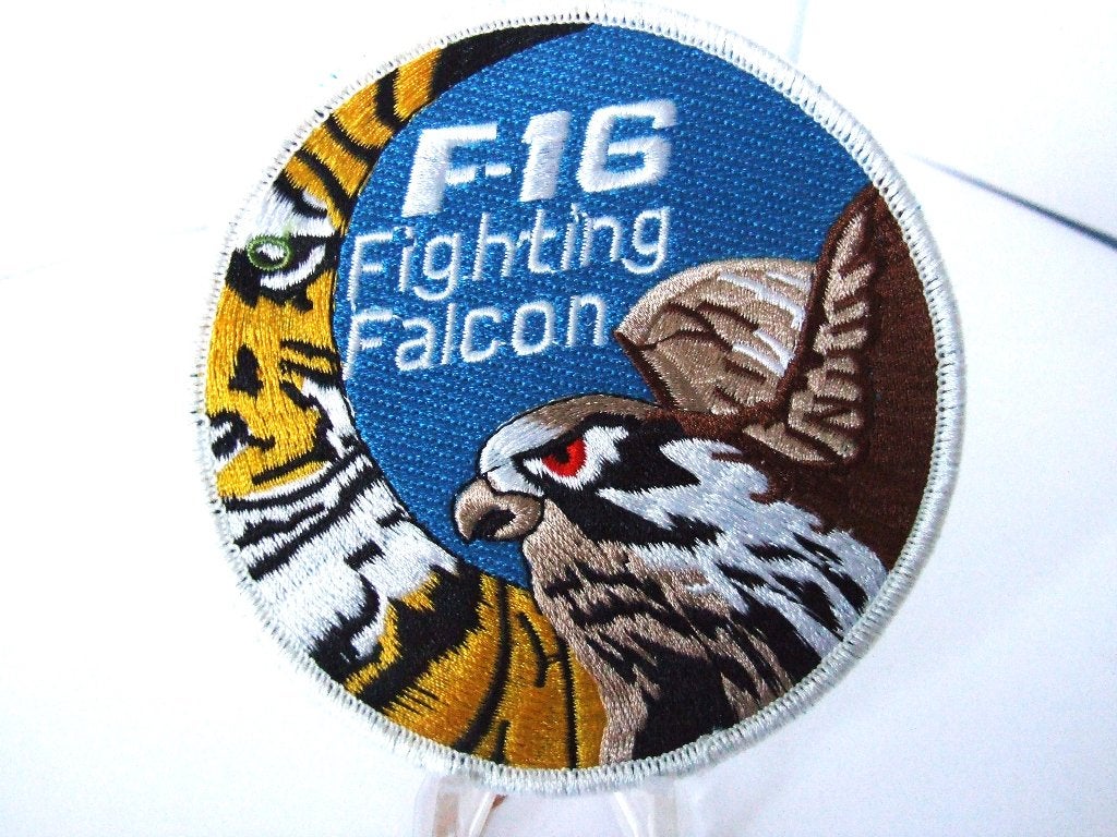 Embleem,Patch,F16,Fighting,Falcon,Tiger, Verzamelen, Verzenden, Luchtmacht, Nederland, Embleem of Badge