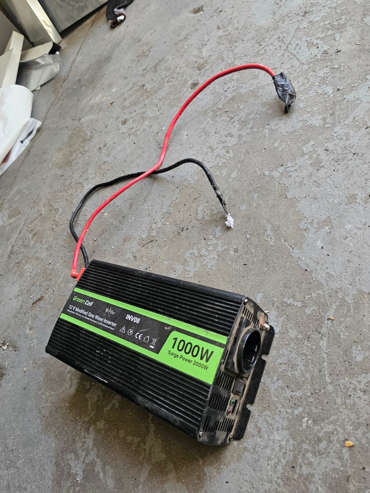 Green Cell 1000W Omvormer 12V Modified Sinus, Ophalen, Gebruikt