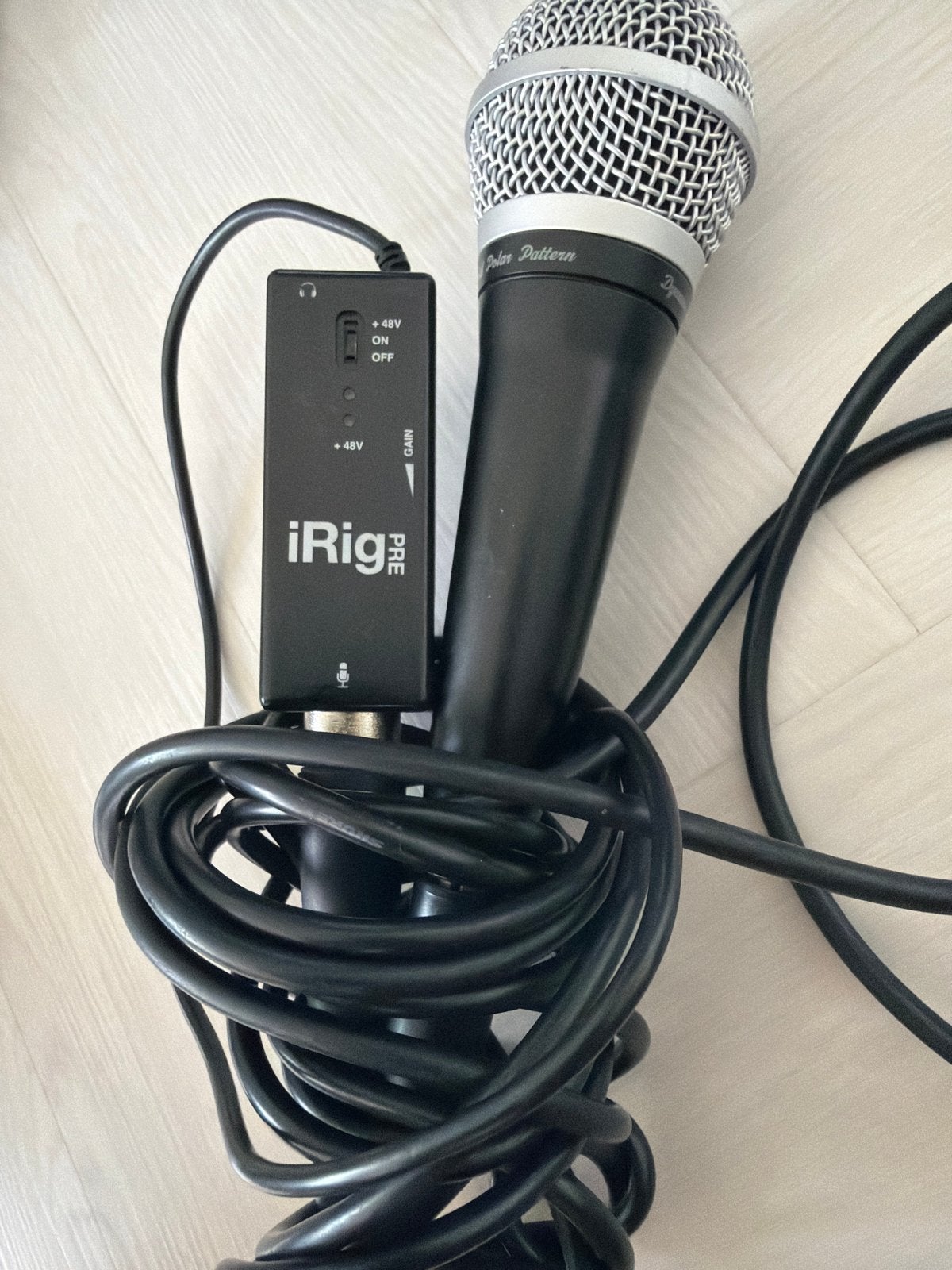iRig Pre met microfoon en kabel, Ophalen of Verzenden, Zo goed als nieuw, Zangmicrofoon