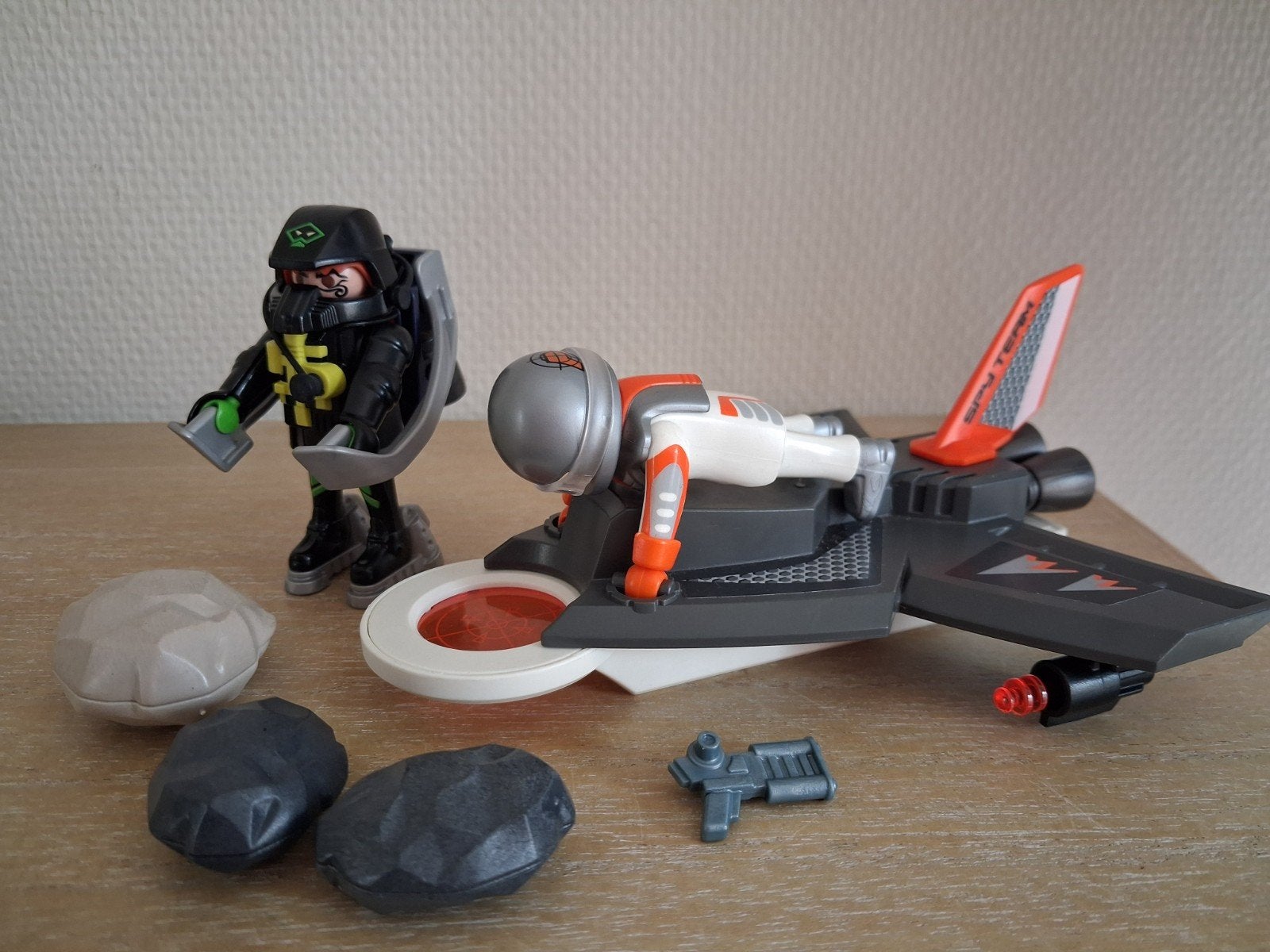 Playmobil detector jet robodieren special agent set 4877, Ophalen of Verzenden, Gebruikt