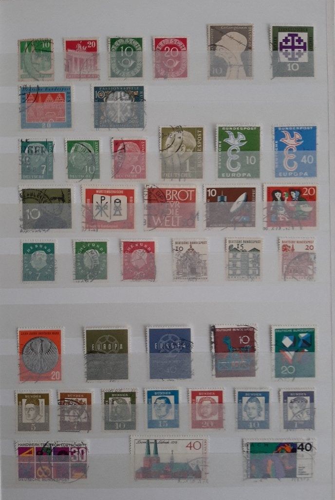 5 Kaarten Oude Klassieke Postzegels BRD Duitsland Nr. 3 Gest, Postzegels en Munten, Ophalen, BRD, Gestempeld