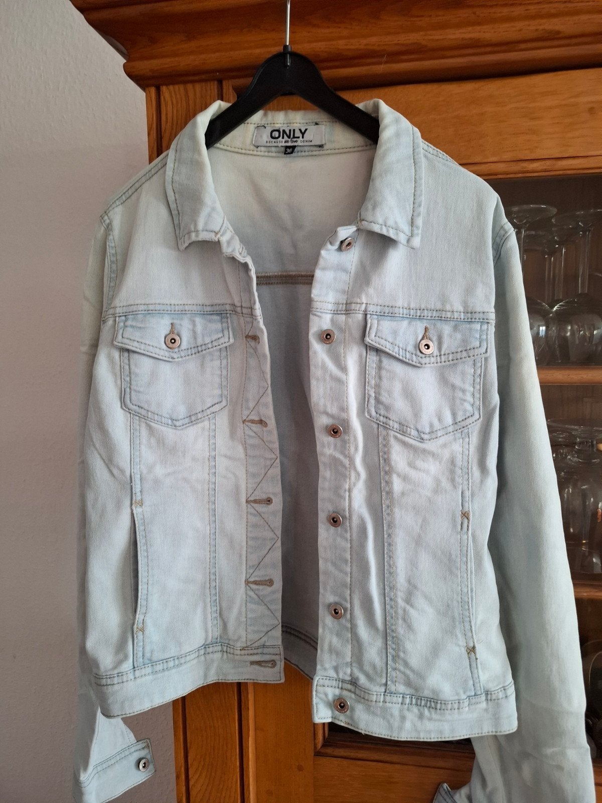 ONLY Lichtblauw Dames Spijkerjack Maat 36, Kleding | Dames, Jassen | Zomer, Only, Blauw, Ophalen of Verzenden, Maat 36 (S)