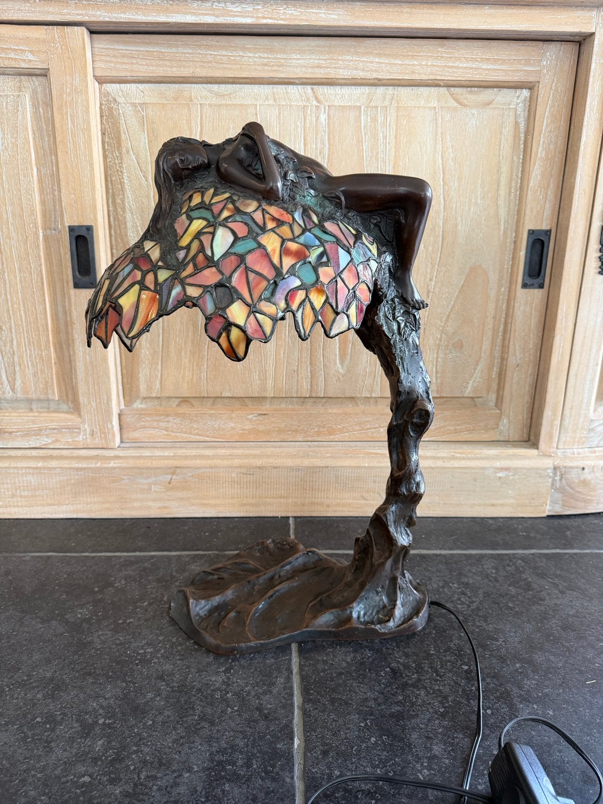 Art Nouveau Tiffany Stijl Lamp - Emil Thomasson, Antiek en Kunst, Ophalen of Verzenden
