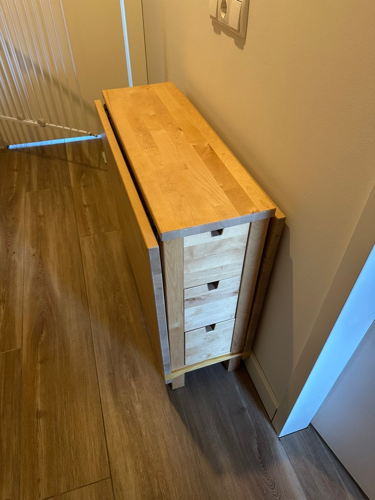 Norden ikea klaptafel/ladekast/dressoir/kast, Ophalen, Zo goed als nieuw, Vier personen, Rechthoekig