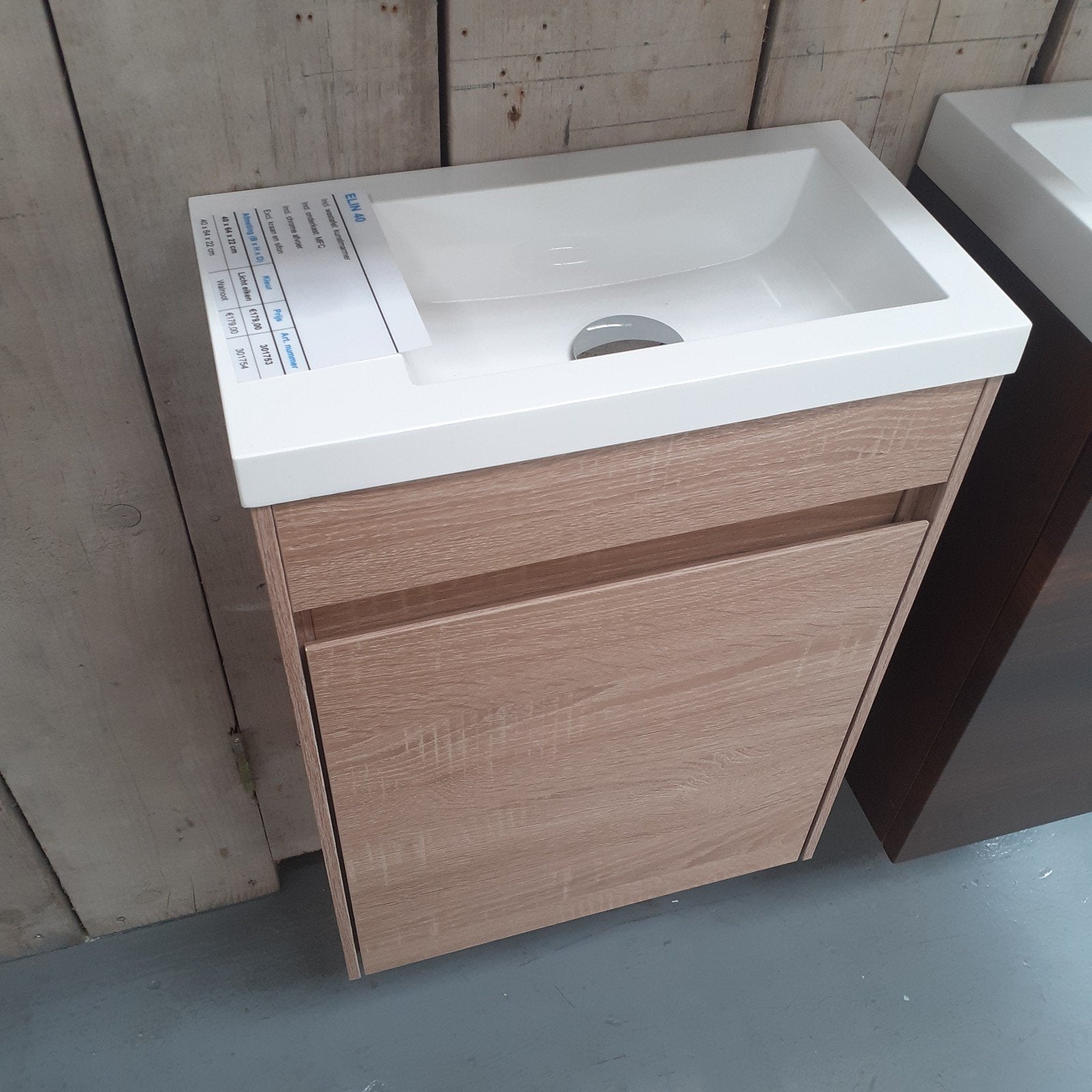 OP=OP Luxe Toiletmeubel, Licht Eiken, 40cm, Sanitair, Elin