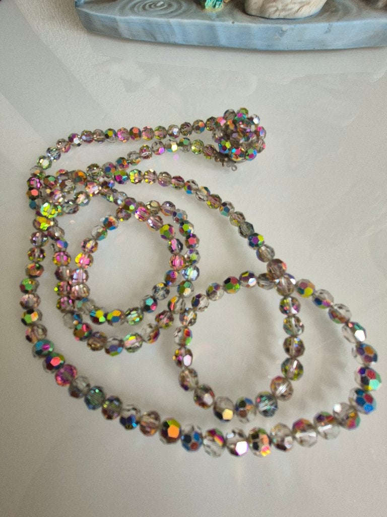 Prachtige Jaren '50 Flapper  West Germany (115 cm), Sieraden, Tassen en Uiterlijk, Ophalen of Verzenden, Overige materialen, Ketting