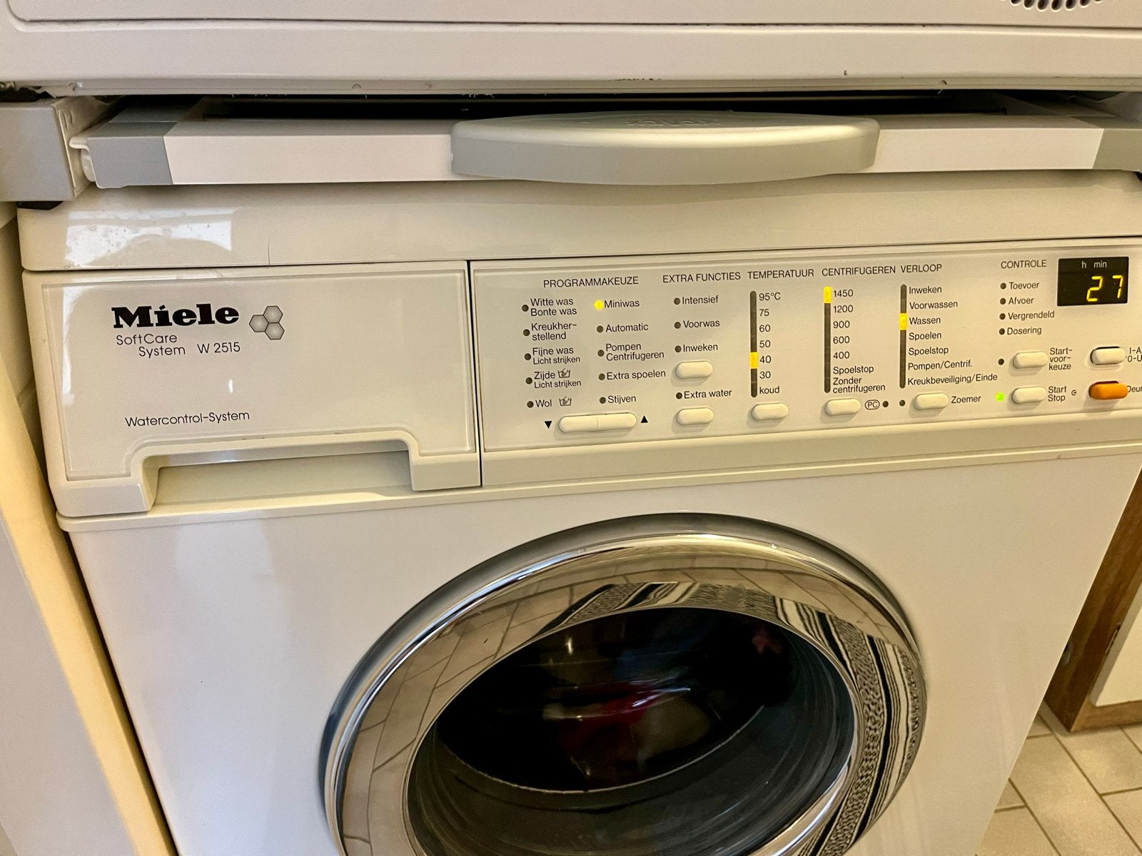 Miele SoftCare System W 2515 Wasmachine, Ophalen, 6 tot 8 kg, Gebruikt, 1600 toeren of meer