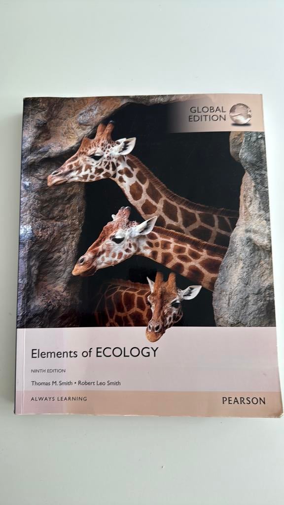 Elements of ecology ninth edition, Boeken, Studieboeken en Cursussen, Ophalen of Verzenden, Beta, Zo goed als nieuw, WO