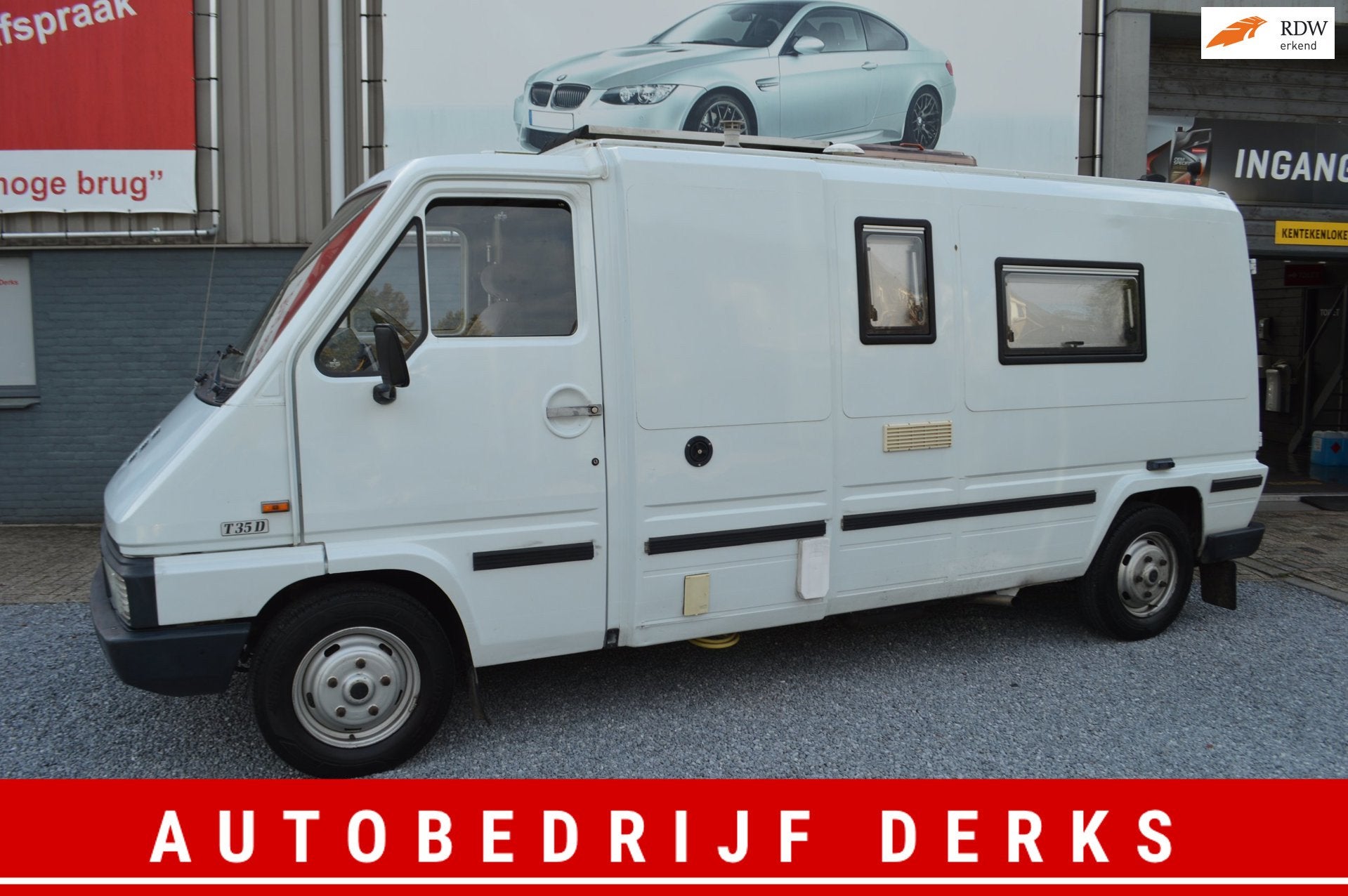 Renault T35D KAMPEERAUTO Stuurbekrachtiging Trekhaak Zonnepa, Overige merken, Douche, Bedrijf, Luifel
