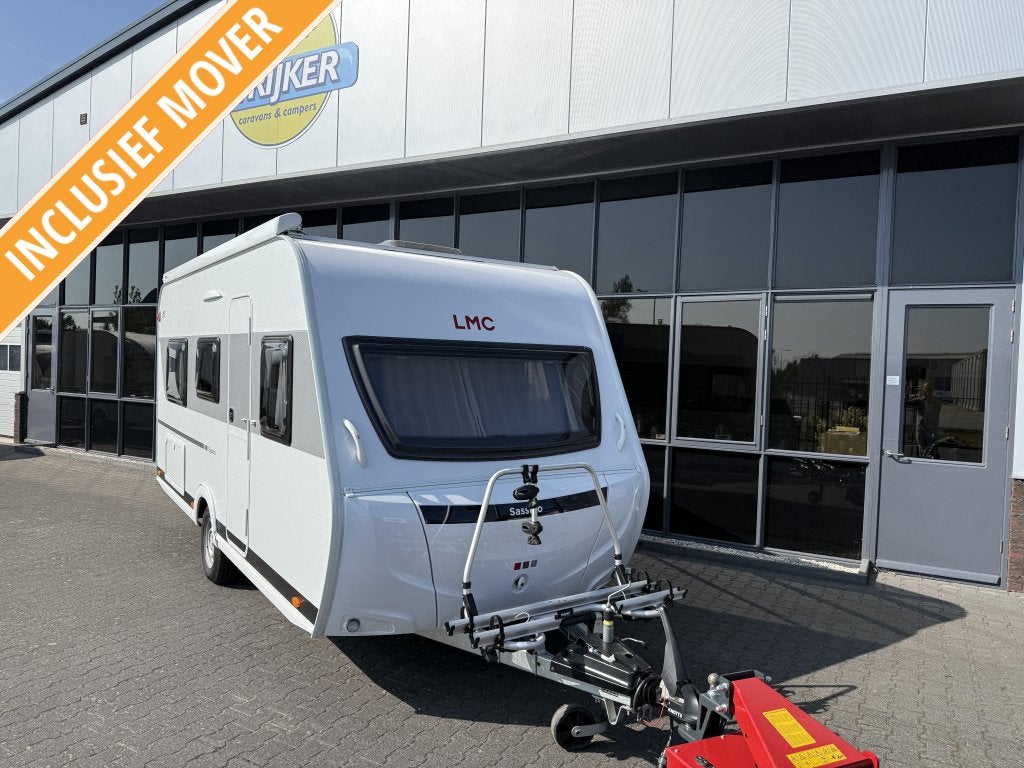 LMC Sassino 460 E 2 Aparte bedden 960KG leeg BJ 2023 Luifel, Caravans en Kamperen, Lengtebed, Bedrijf, Treinzit, 4 tot 5 meter