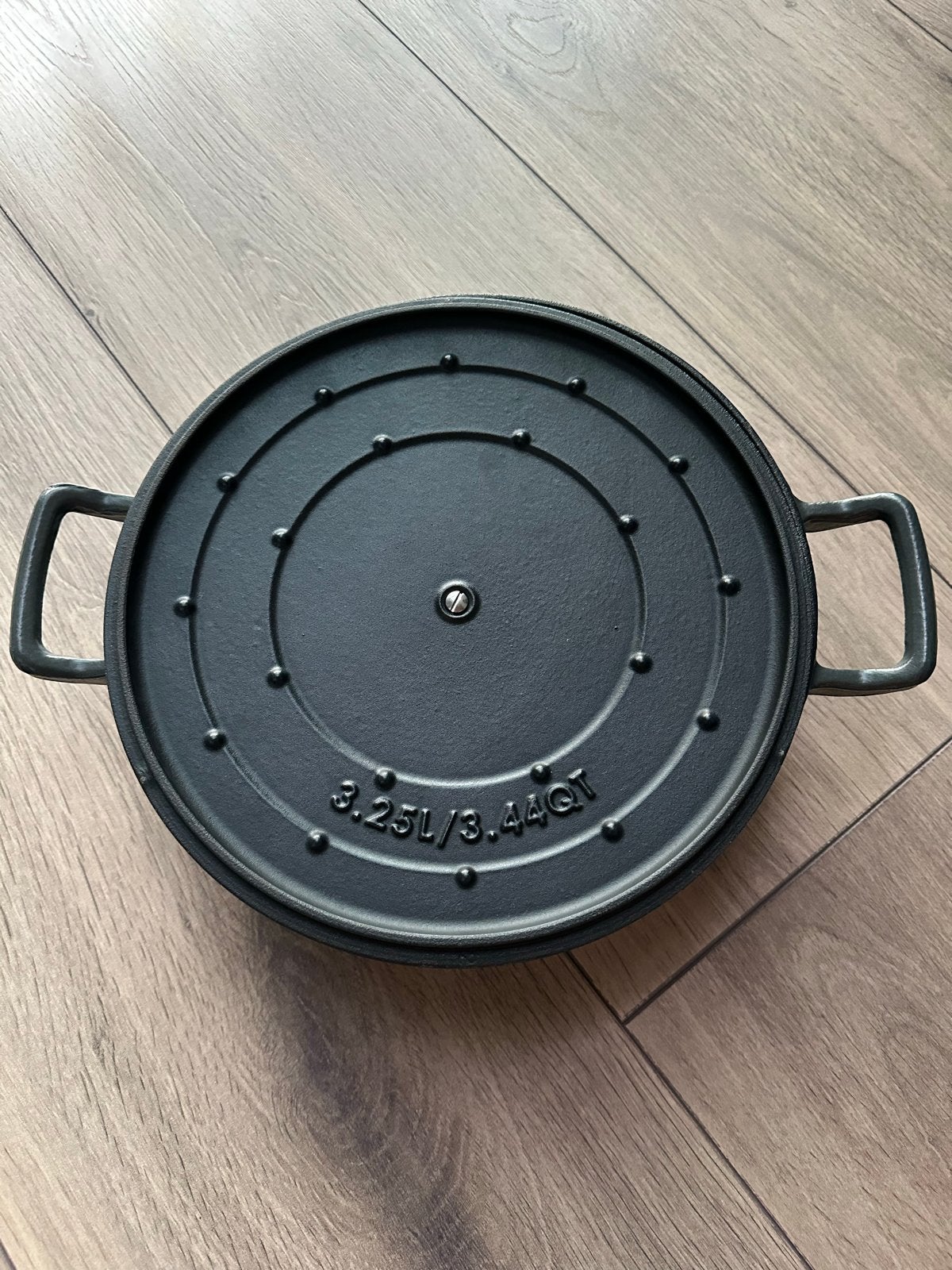 Gietijzeren Braadpan 3.25L, 28cm - Zwart, Ophalen, Zo goed als nieuw, Koekenpan of Braadpan, Gietijzer