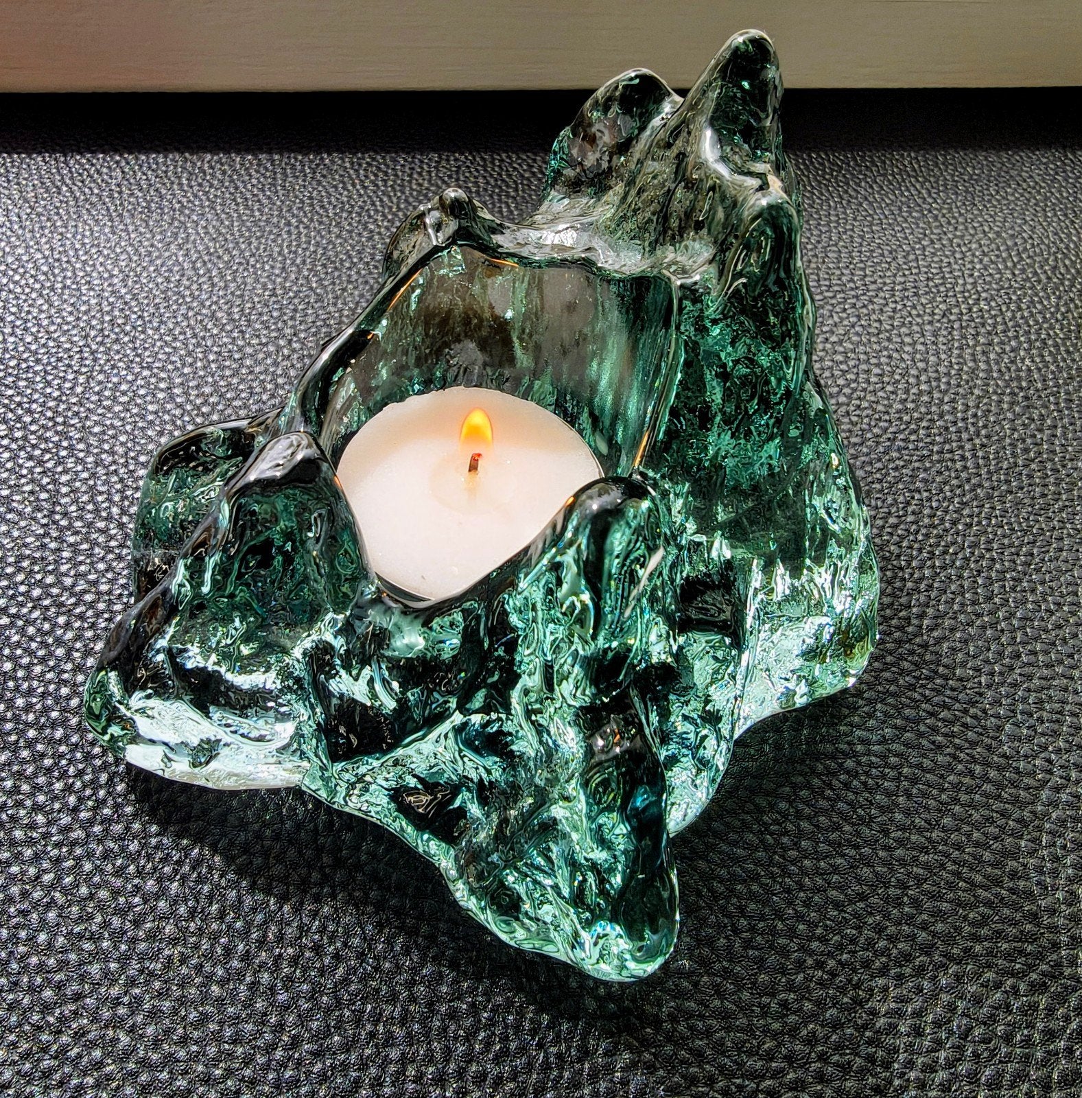 Kosta Boda the Rock waxinelichthouder in lichtgroen nieuw, Ophalen of Verzenden