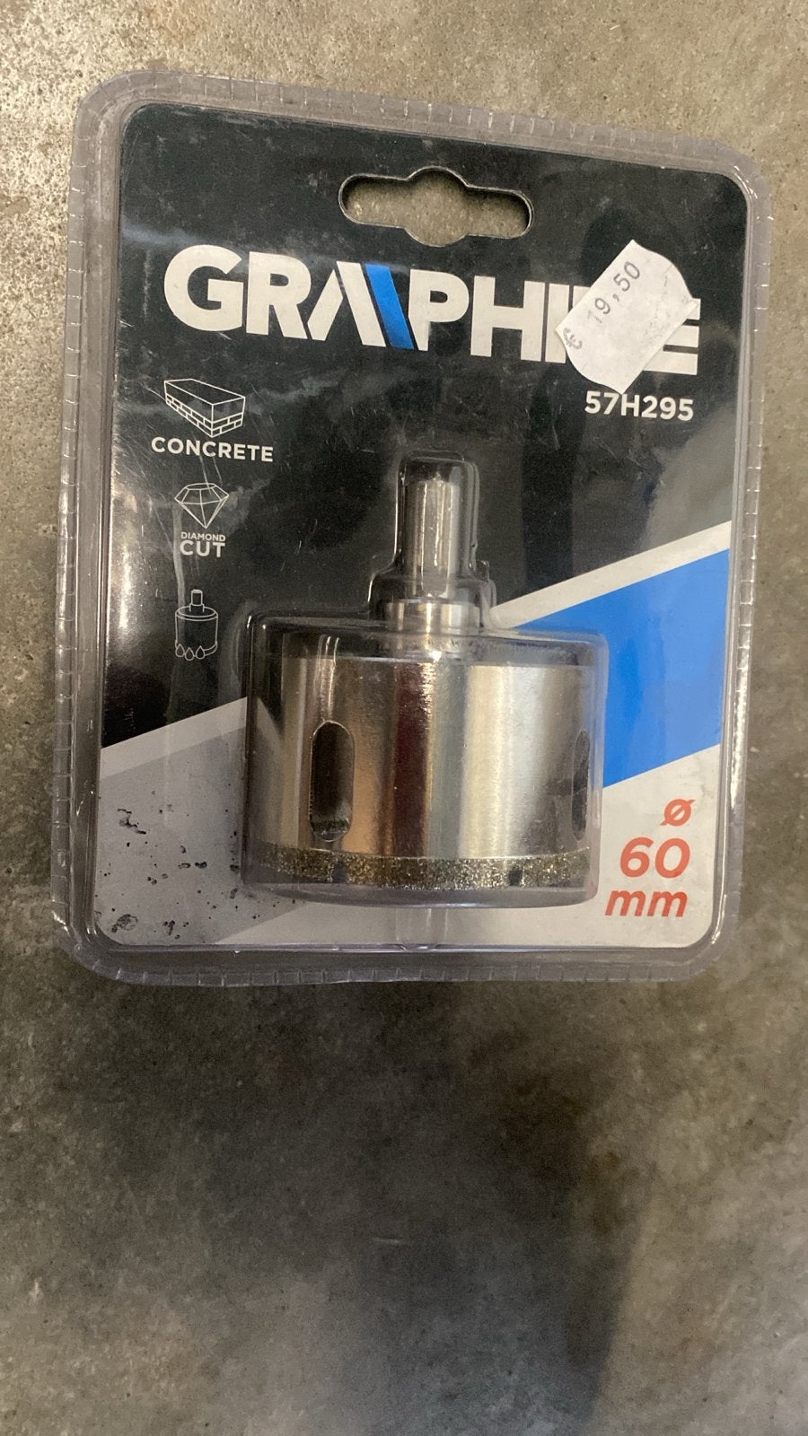 GRAPHITE Diamant Boor 60mm voor Beton - Nieuw, Ophalen of Verzenden, Nieuw, Overige typen