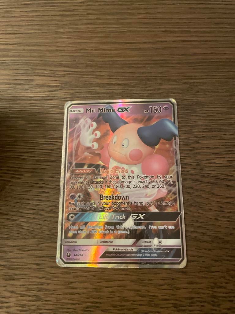 Mr. Mime GX Pokémon kaart - Goede staat, Ophalen of Verzenden, Gebruikt, Losse kaart