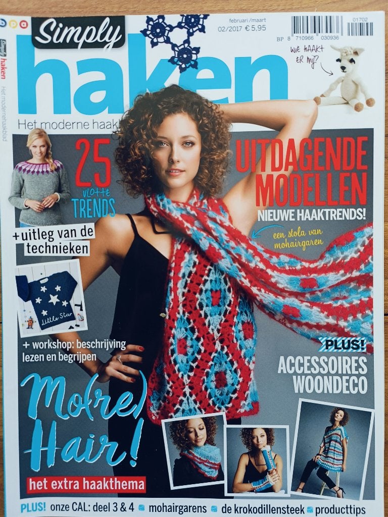 Simply Haken februari maart 2017 met 25 haakpatronen, Breien en Haken, Simply haken, Ophalen of Verzenden, Zo goed als nieuw