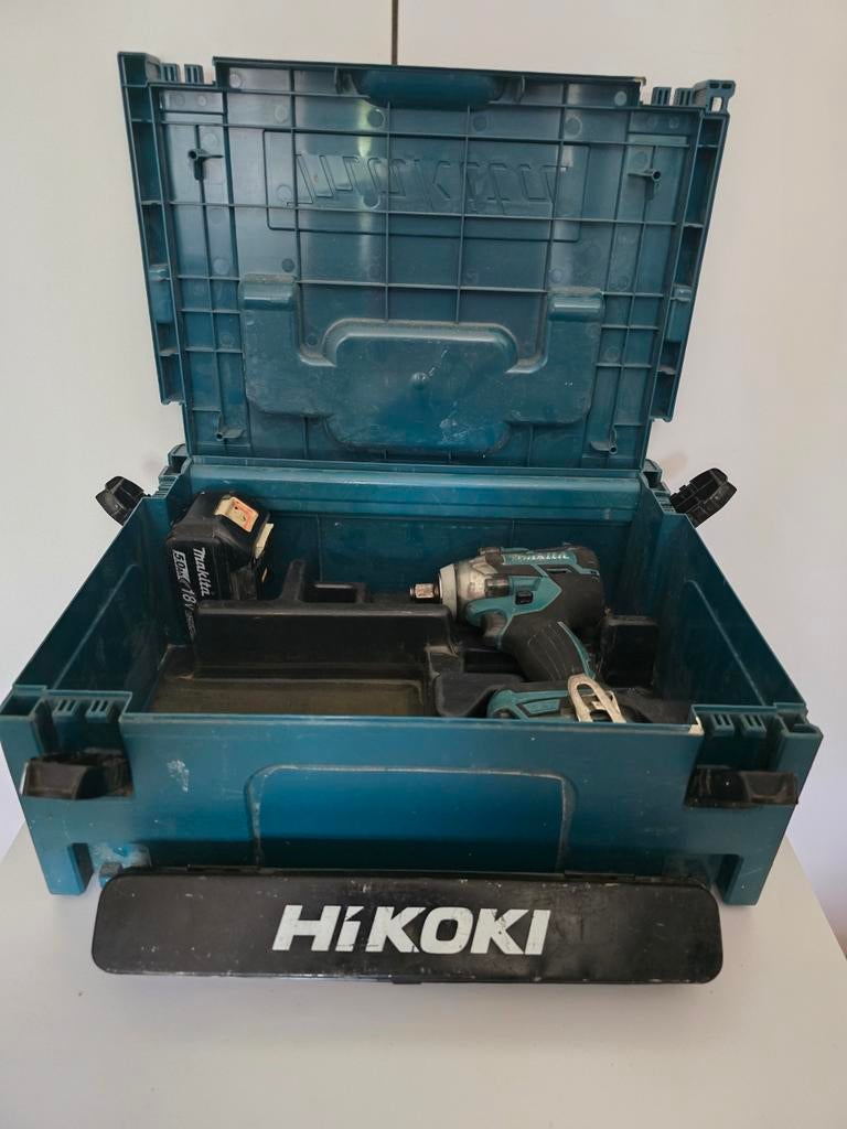 Makita DTW285ZJ slagschroevendraaier in mbox, Ophalen of Verzenden, Zo goed als nieuw, Boor- en Schroefmachine, Variabele snelheid