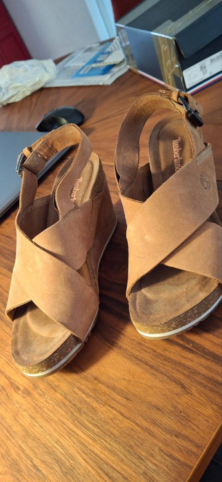 Timberland sandalen, Kleding | Dames, Bruin, Timberland, Gedragen, Sandalen of Muiltjes