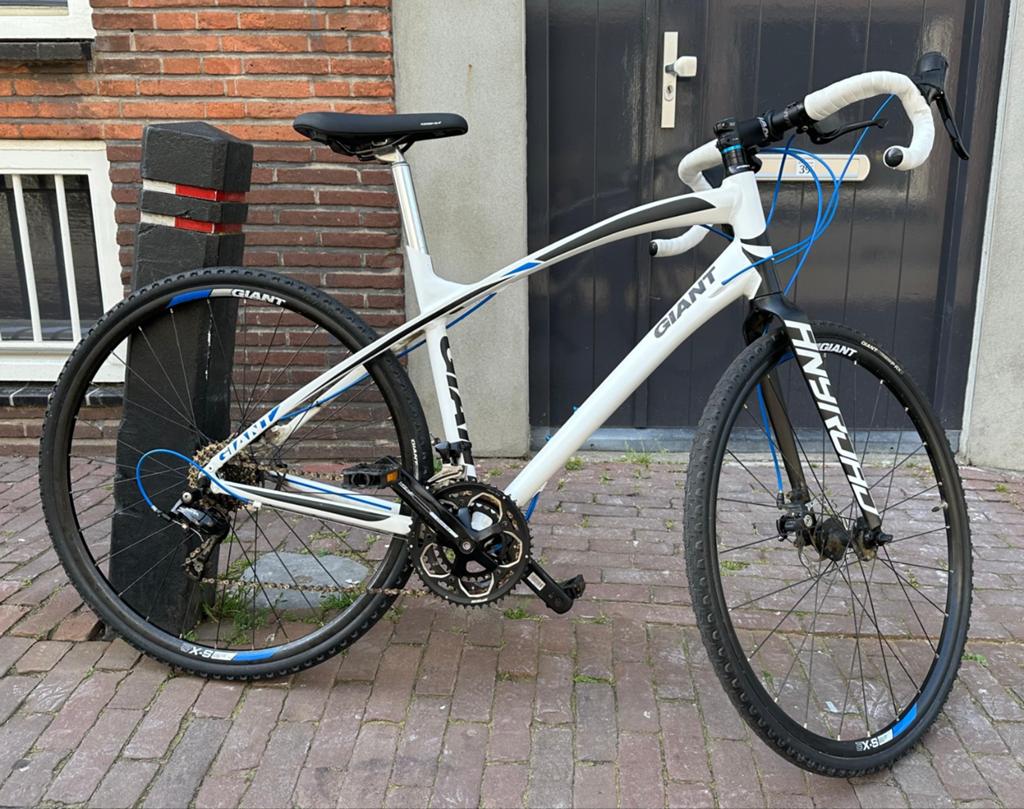Giant AnyRoad 2 Gravelbike - Maat L - Wit, Fietsen en Brommers, Fietsen | Racefietsen, Ophalen, Aluminium, Meer dan 20 versnellingen