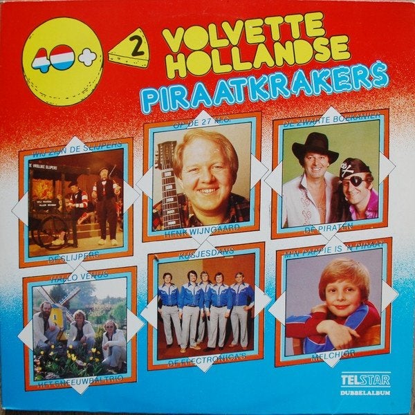 Telstar dubbel L.P. (1981) 40 + 2 Volvette Piraatkrakers., Originele persing, Gebruikt, Ophalen of Verzenden, Levenslied of Smartlap