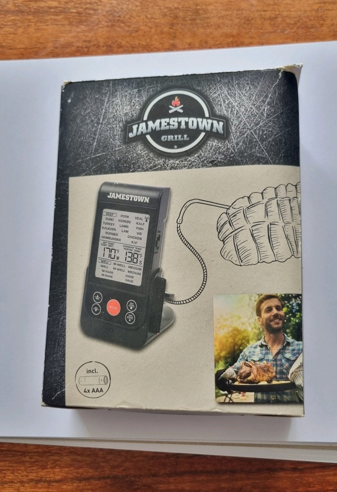 Vleesthermometer Jamestown Grill, Tuin en Terras, Ophalen of Verzenden, Zo goed als nieuw, Jamestown Grill