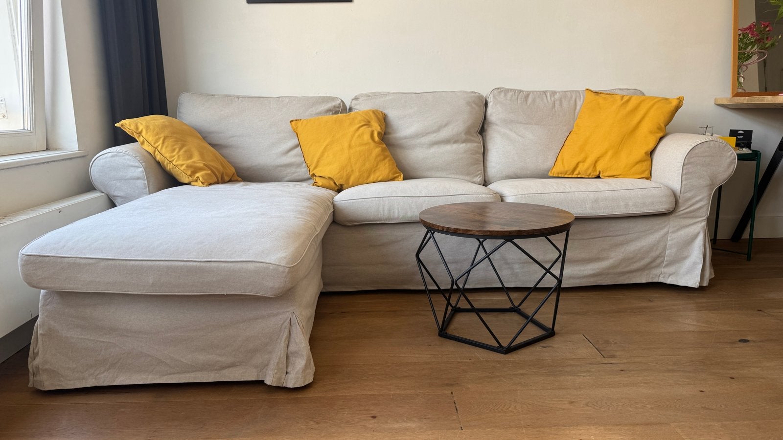 IKEA Ektorp 3-zitsbank (3 seater sofa) pick up curbside, Huis en Inrichting, Banken | Bankstellen, Ophalen, Gebruikt, Hoekbank