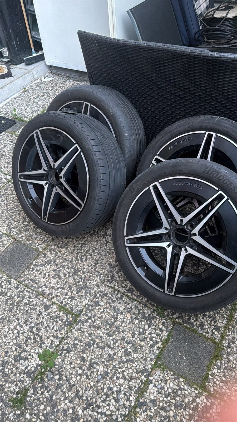 Mercedes A.b.c AMG velgen met banden, Auto-onderdelen, Banden en Velgen, 18 inch, Banden en Velgen, Ophalen of Verzenden, Zomerbanden