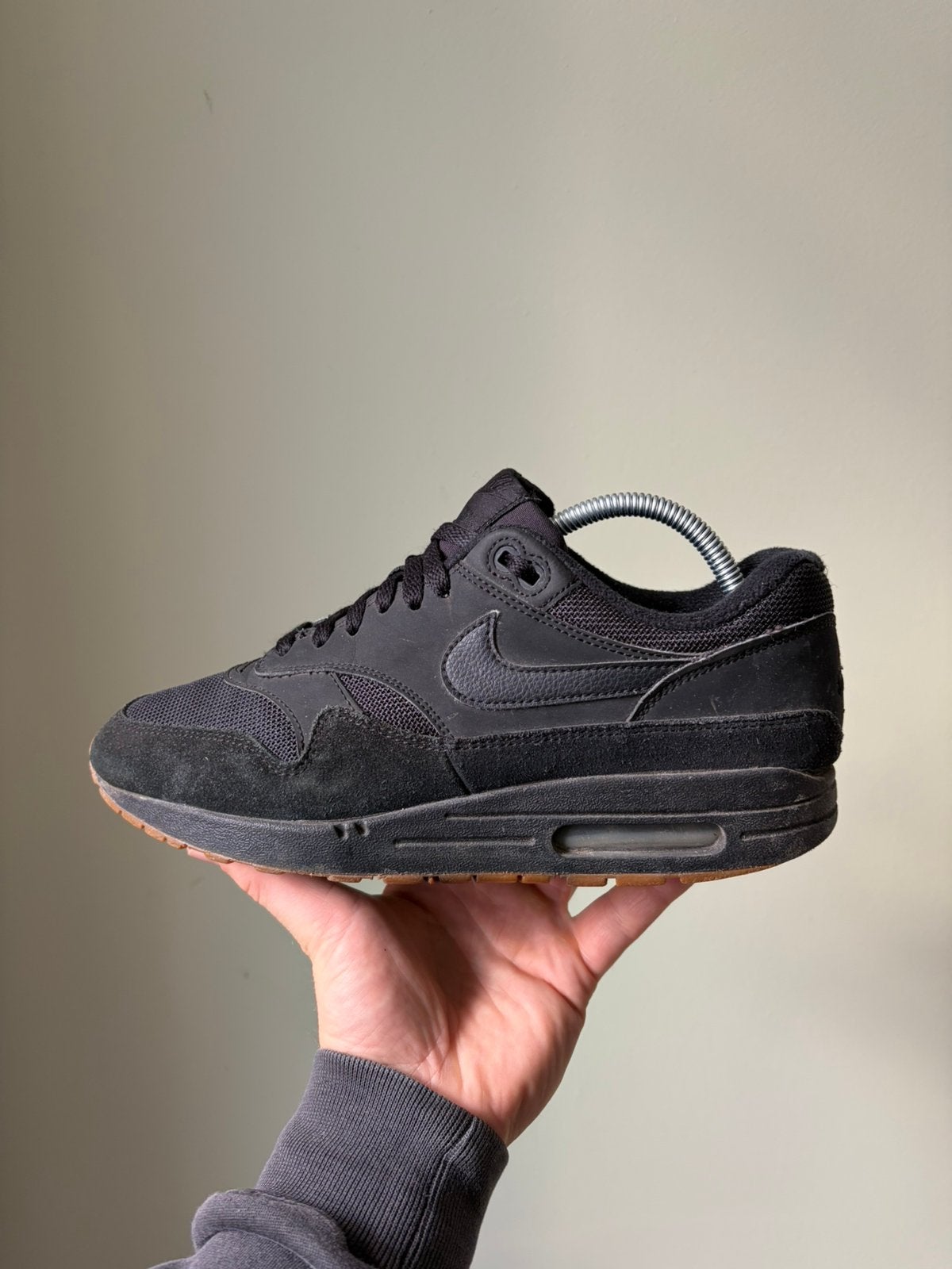 Nike Air Max 1 Black Gum  / 42, Zwart, Ophalen of Verzenden, Sneakers of Gympen, Zo goed als nieuw