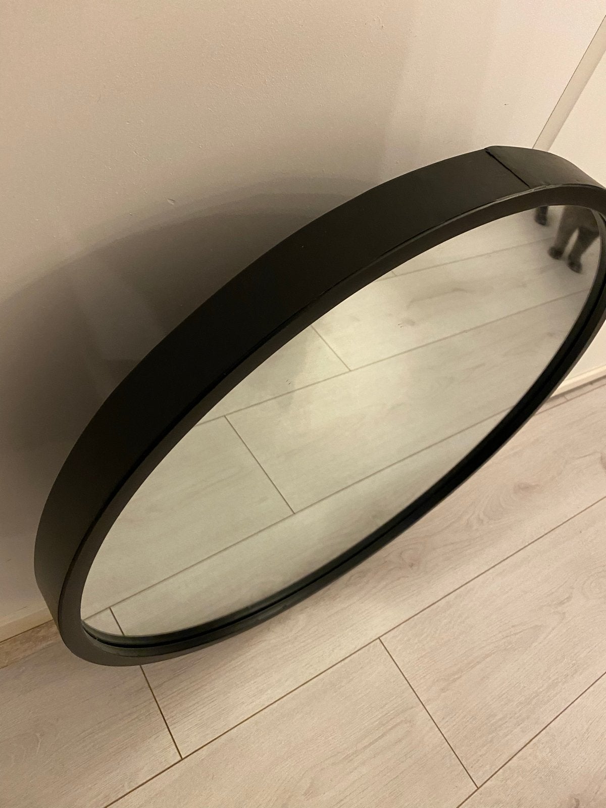 Metalen Zwarte Ronde Spiegel - 60cm Diameter, Ophalen of Verzenden, Rond, 50 tot 100 cm, Minder dan 100 cm
