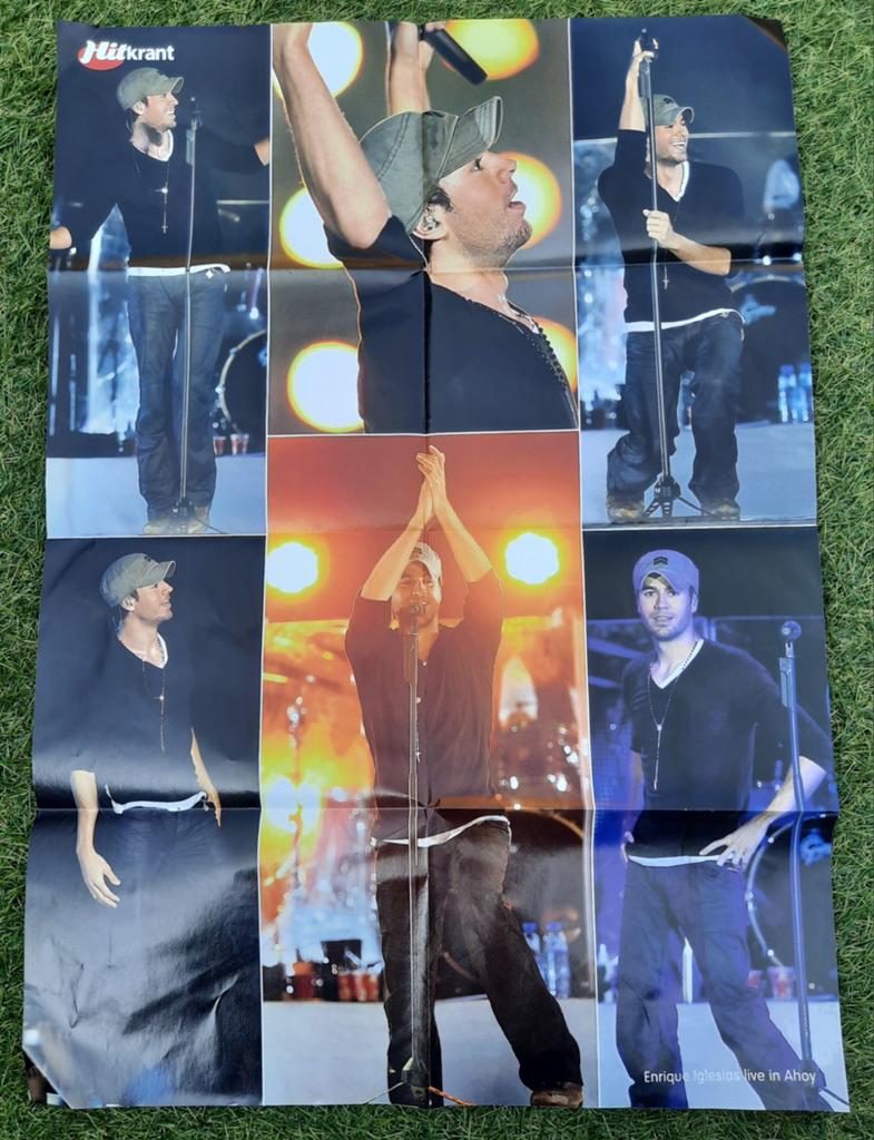 Grote Poster Hitkrant 2009 Enrique Iglesias / Lisa Lois, Ophalen of Verzenden, Gebruikt, A1 t/m A3, Muziek
