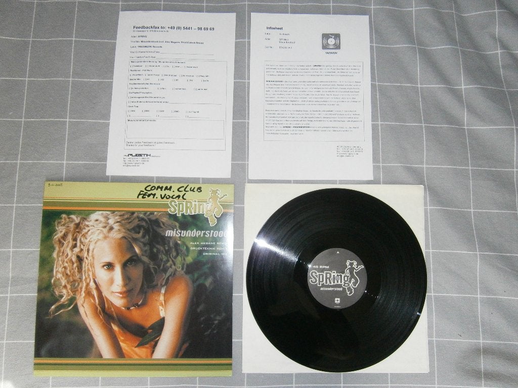 Spring – Misunderstood. 2003 Trance Hard Trance Vocal Trance, Cd's en Dvd's, Ophalen, Trance, Zo goed als nieuw, 12 inch