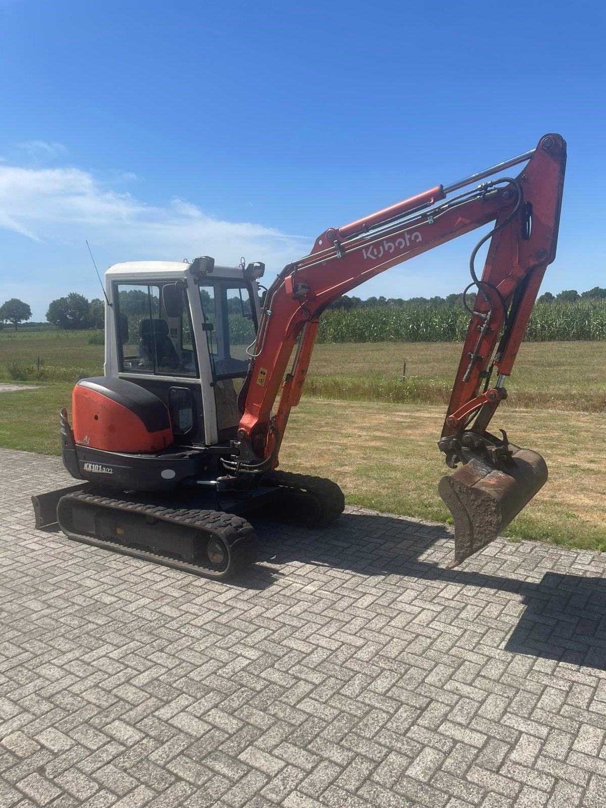 Kubota KX101-3 minigraver 3,5 ton, Zakelijke goederen, Machines en Bouw | Kranen en Graafmachines, Ophalen, Graafmachine