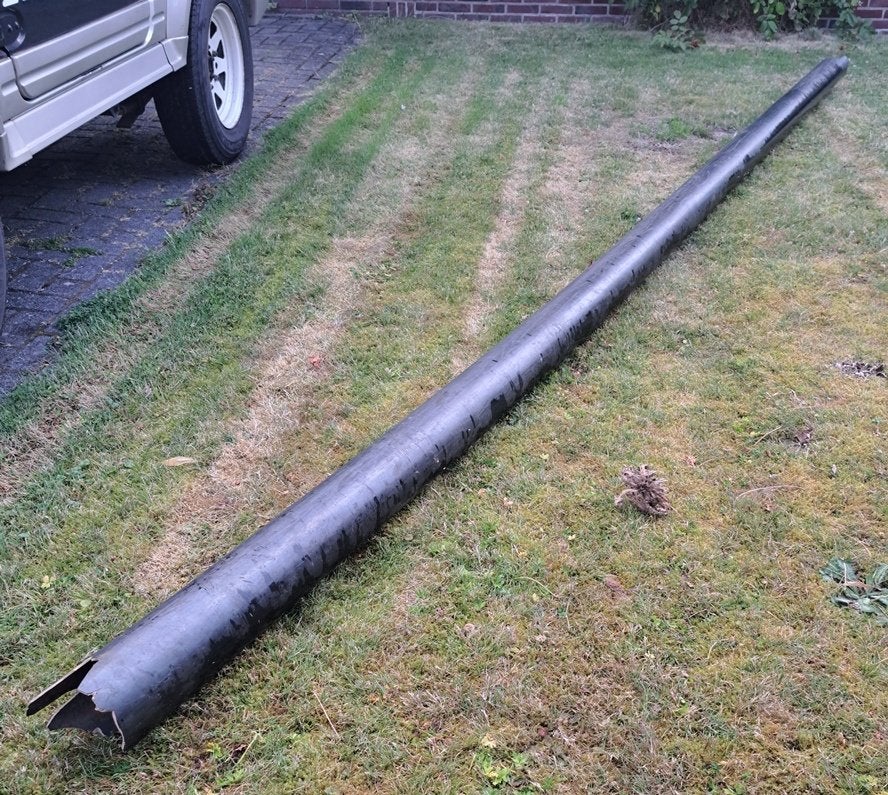 PVC of kunststof buis zwart - 125mm - 4m, Ophalen, Gebruikt