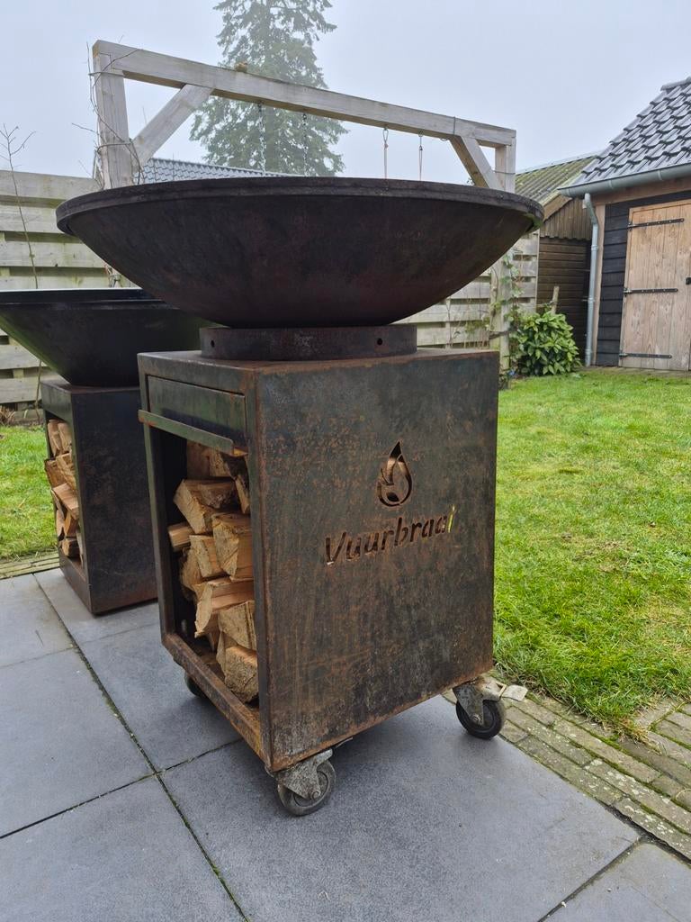 Vuurschaal Plancha cortenstaal vuurbraai grillring barbecue, Ophalen, Nieuw