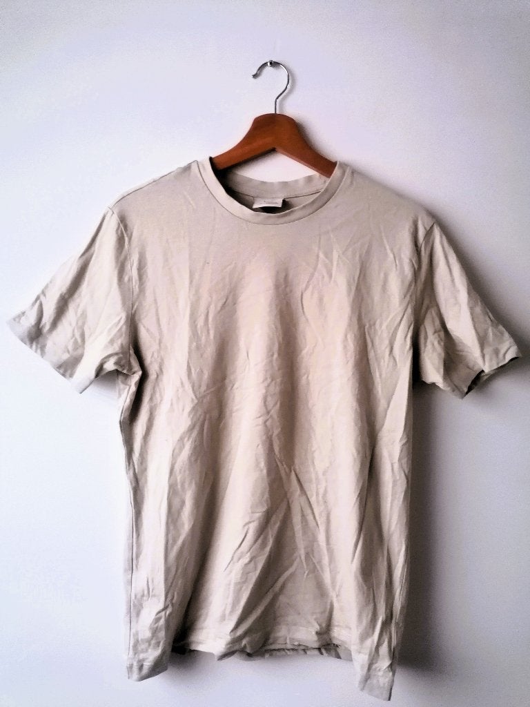 Mooi Mango T-shirt Slim-Fit | Maat M | Camel, Maat 38/40 (M), Mango, Bruin, Ophalen of Verzenden