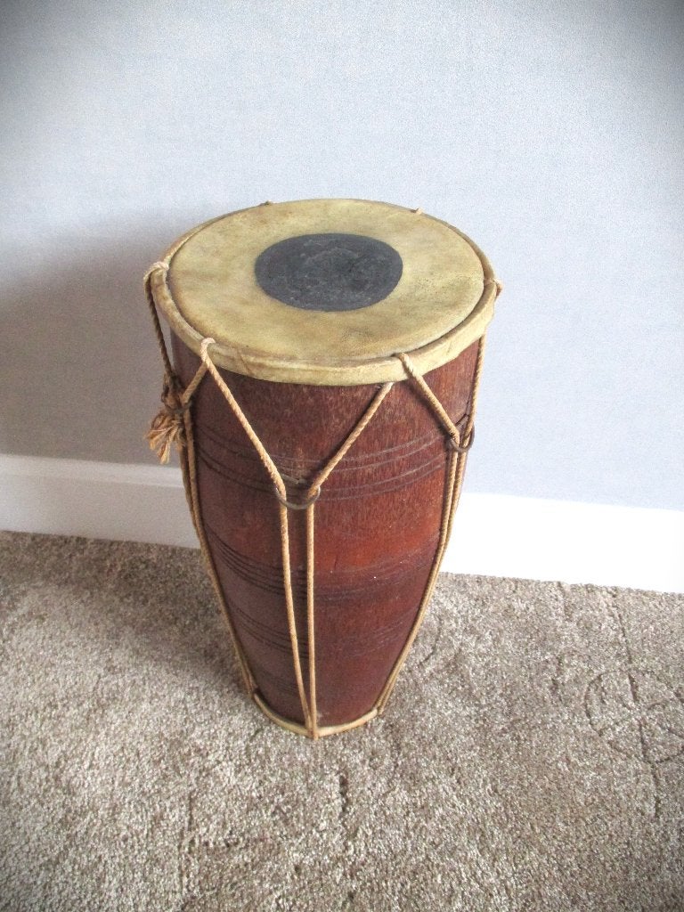 Djembee~Dholak~Dolak~of Djembé~Dubbelzijdig Indiase trom, Ophalen of Verzenden, Gebruikt, Overige soorten