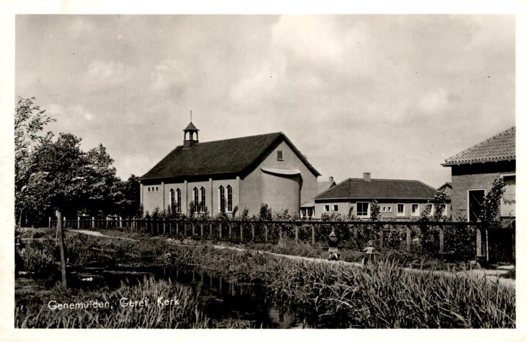 Genemuiden Gereformeerde Kerk # 71, Verzamelen, Ansichtkaarten | Nederland, Verzenden, 1940 tot 1960, Gelopen, Overijssel