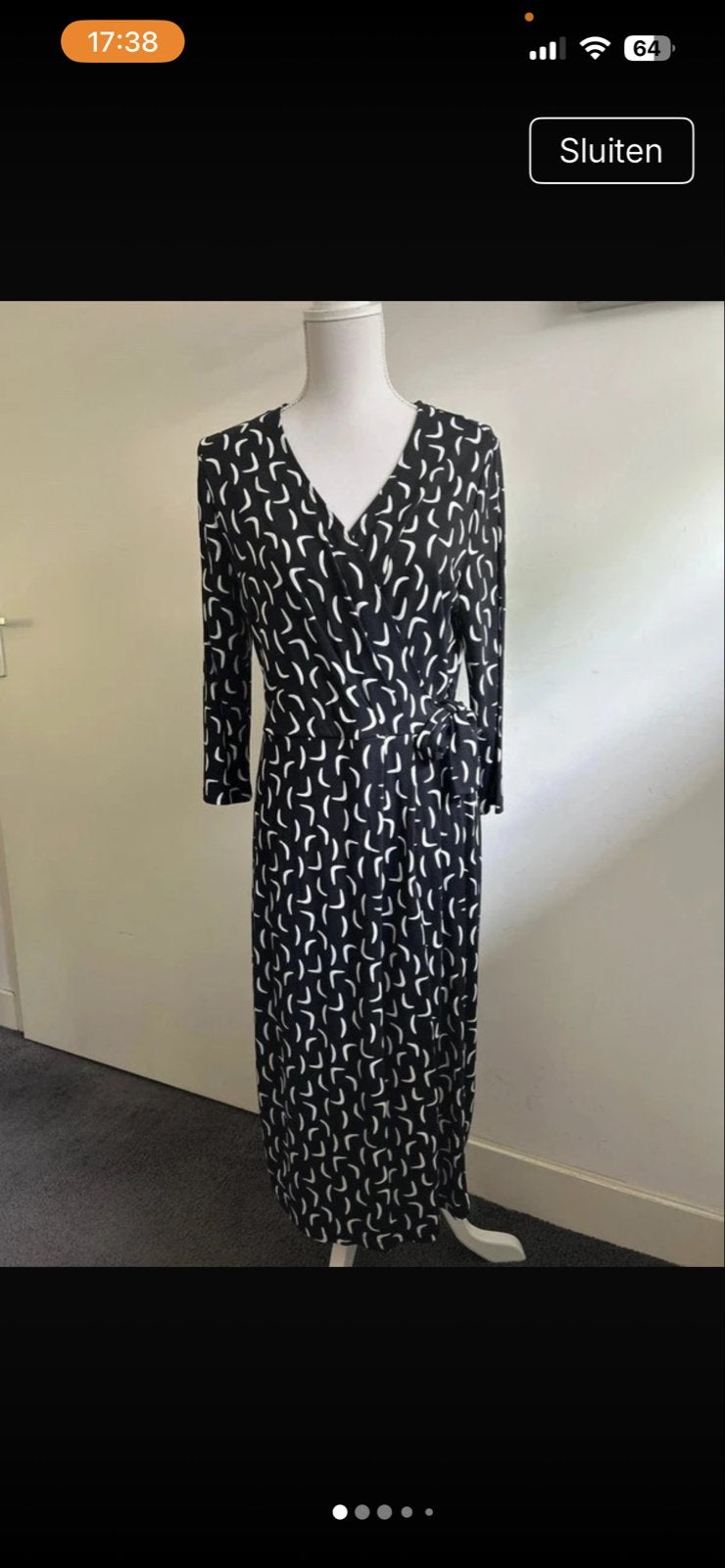 Gerry Weber wikkeljurk maat 40, Maat 38/40 (M), Zwart, Ophalen of Verzenden, Gedragen