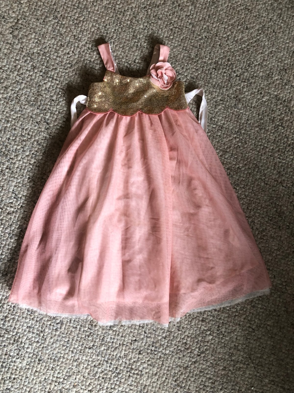 H&M Roze Galajurkje met Pailletten en Bloem (Maat 110), Ophalen of Verzenden, Gebruikt, Meisje