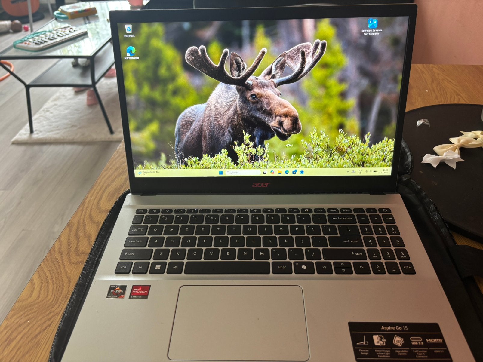 ACER laptop met oplader, Computers en Software, Windows Laptops, Gebruikt, 2 tot 3 Ghz, 15 inch, Ophalen of Verzenden