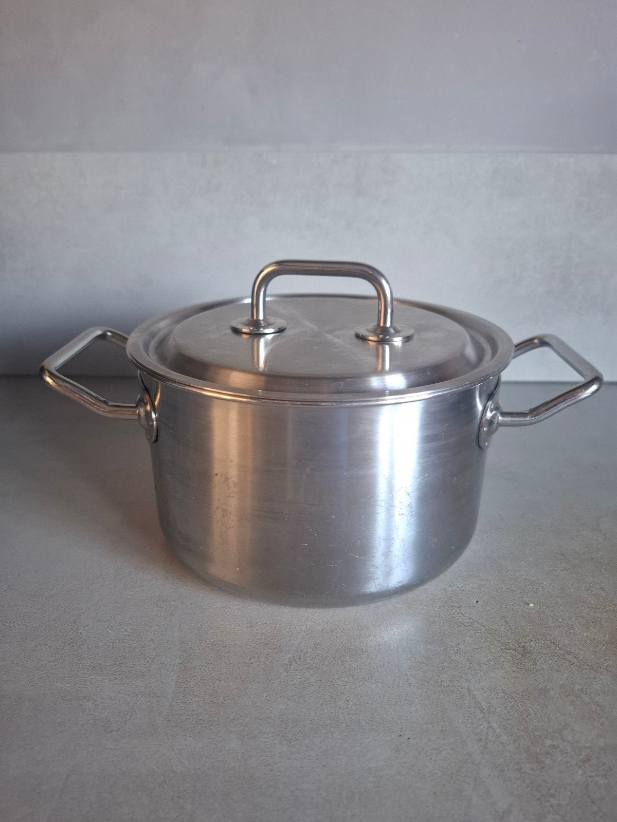 Chromen kookpan, pan met deksel, inhoud is 2 liter, Gebruikt, Met deksel, Ophalen of Verzenden, Rvs