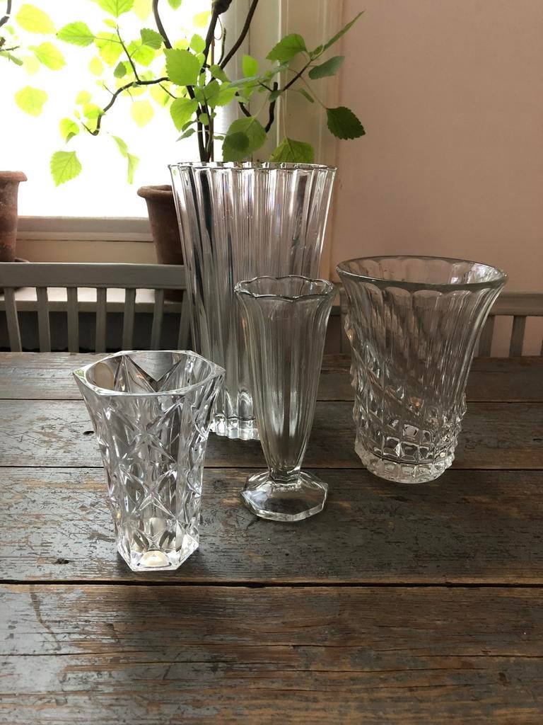 VINTAGE VAZEN GLAS KRISTAL, Antiek en Kunst, Antiek | Vazen, Ophalen of Verzenden