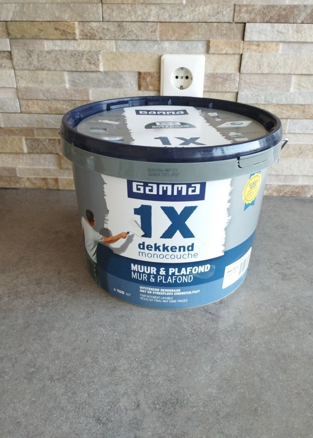 Gamma muur & plafond Ral 9016 1x dekkend nieuw!!, Ophalen, Nieuw, Wit