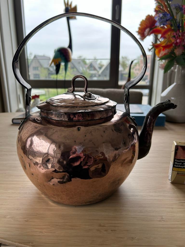 Mooie rood koperen warm water ketel, Ophalen of Verzenden, Koper