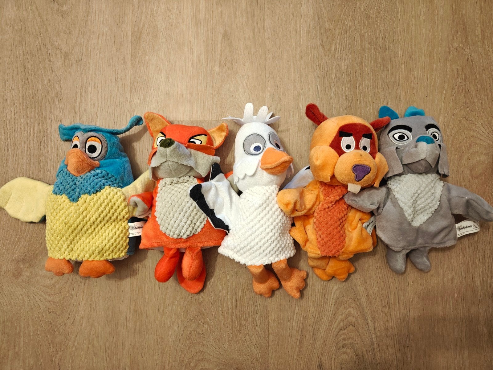 Fabeltjeskrant handpoppen set, Kinderen en Baby's, Speelgoed | Knuffels en Pluche, Gebruikt, Overige merken, Overige karakters