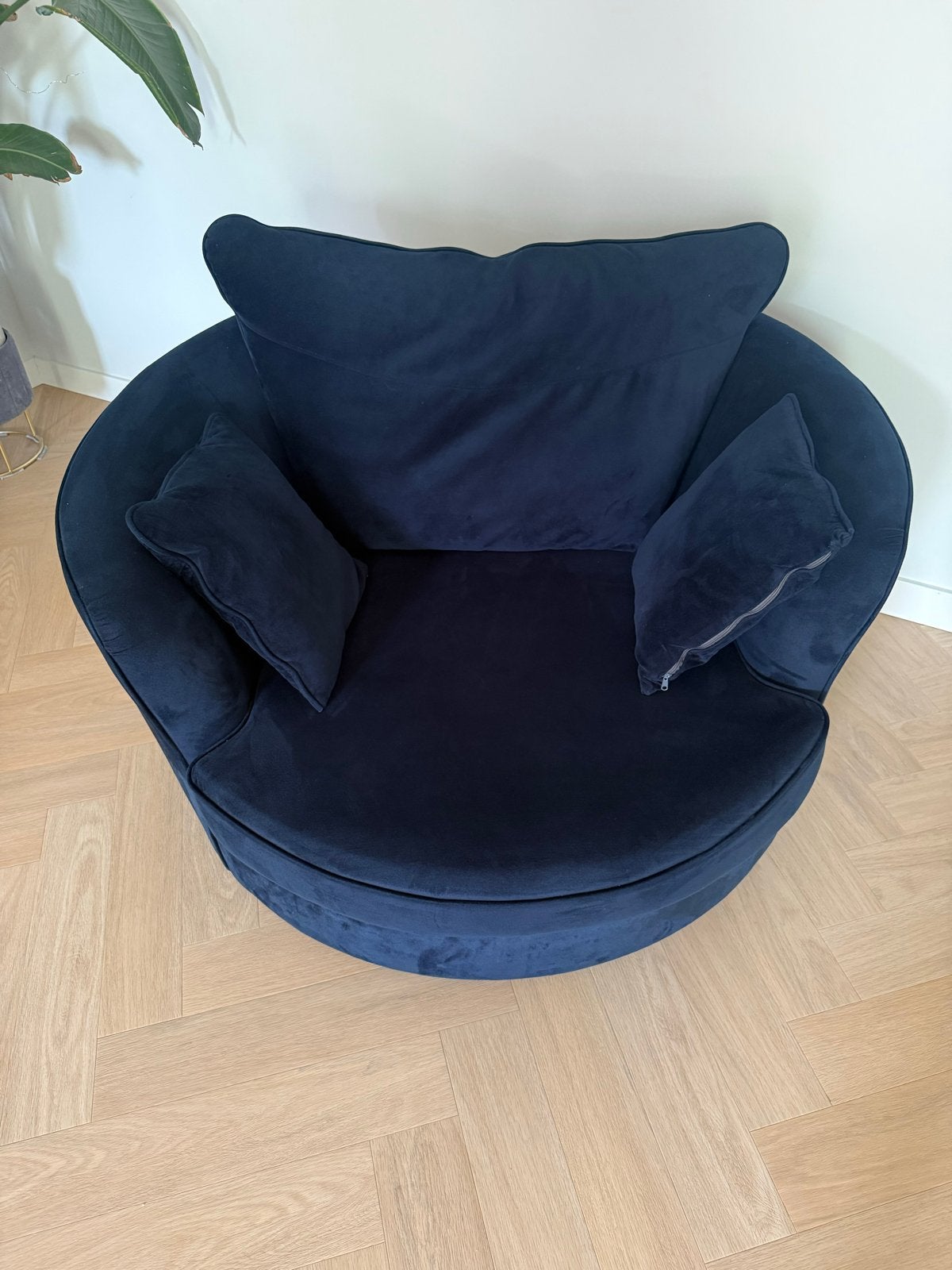 NADUVI Collection Vendôme Draaibare Fauteuil - Petrol Blauw, Ophalen, 125 tot 150 cm, 125 cm of meer, Zo goed als nieuw