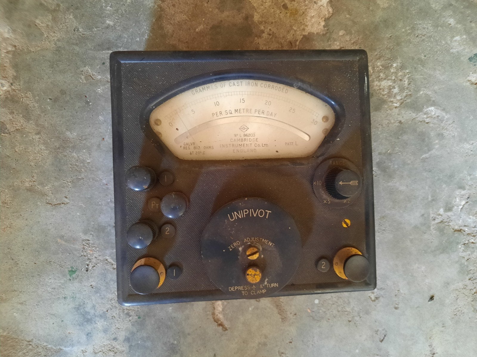 Vintage Unipivot Cambridge Instrument Co. Ltd. Meter, Ophalen