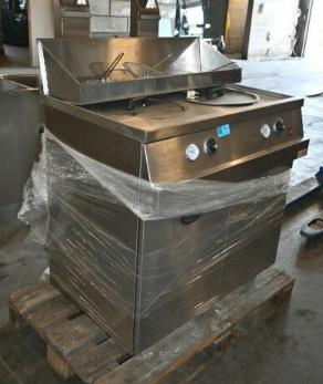 Professionele RVS friteuse, Witgoed en Apparatuur, Frituurpannen, 4 liter of meer, Ophalen, Zo goed als nieuw, Duo-friteuse