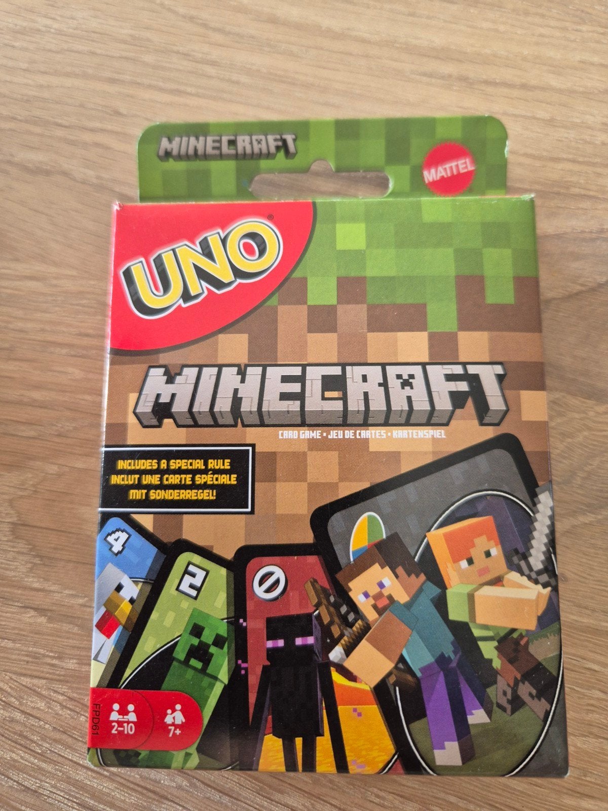 UNO Minecraft Kaartspel - Nieuw, Een of twee spelers, Ophalen of Verzenden, Nieuw, Mattel