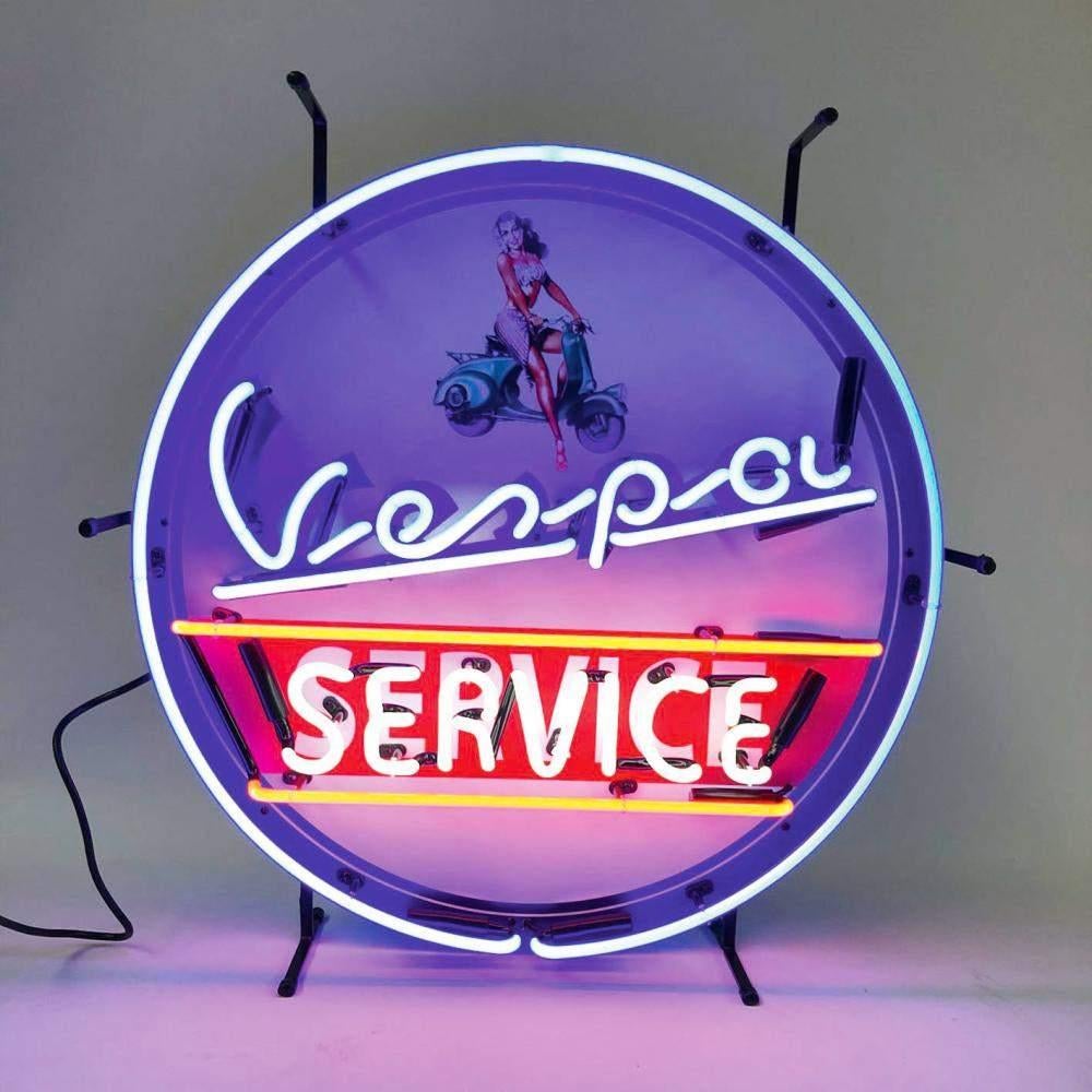 Vespa service neon licht reclame club decoratie lamp, Ophalen, Nieuw, Lichtbak of (neon) lamp