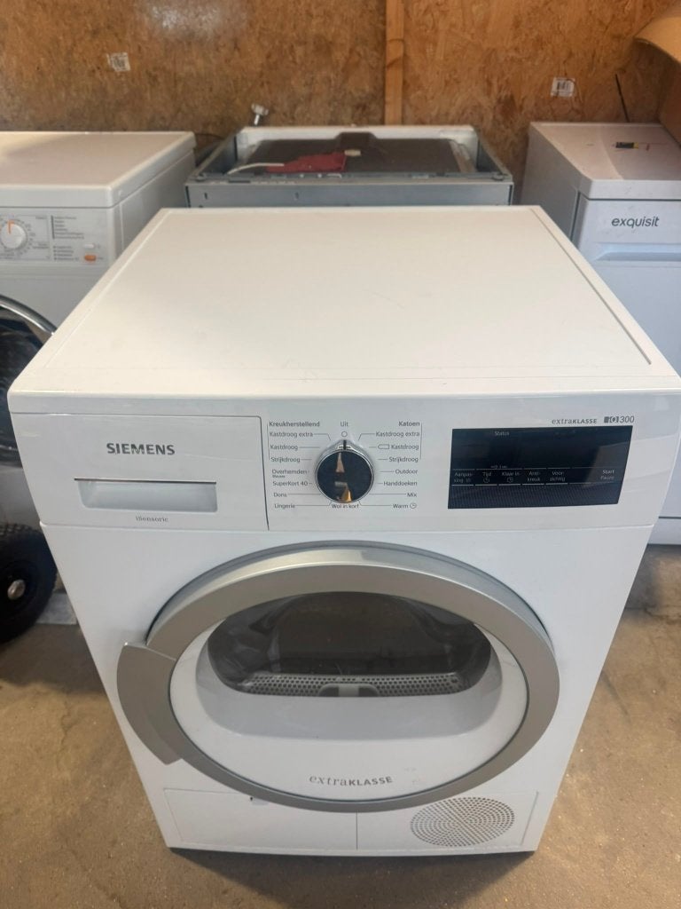 Siemens IQ300 warmtepompdroger schoon garantie, Ophalen, 6 tot 8 kg, Minder dan 85 cm, Zo goed als nieuw